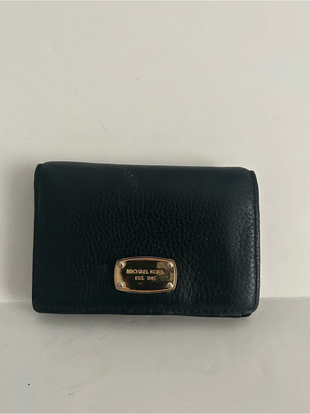 Michael Kors Black Leather Compact Wallet